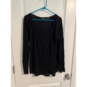 Athleta Long Sleeve Crew Neck Tee – Women’s Size Large – Black/Gray